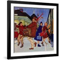 "Wrong Week at the Ski Resort," January 14, 1961-James Williamson-Framed Giclee Print