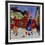 "Wrong Week at the Ski Resort," January 14, 1961-James Williamson-Framed Giclee Print