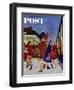 "Wrong Week at the Ski Resort," Saturday Evening Post Cover, January 14, 1961-James Williamson-Framed Giclee Print