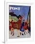 "Wrong Week at the Ski Resort," Saturday Evening Post Cover, January 14, 1961-James Williamson-Framed Giclee Print