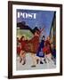 "Wrong Week at the Ski Resort," Saturday Evening Post Cover, January 14, 1961-James Williamson-Framed Giclee Print