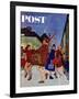 "Wrong Week at the Ski Resort," Saturday Evening Post Cover, January 14, 1961-James Williamson-Framed Giclee Print