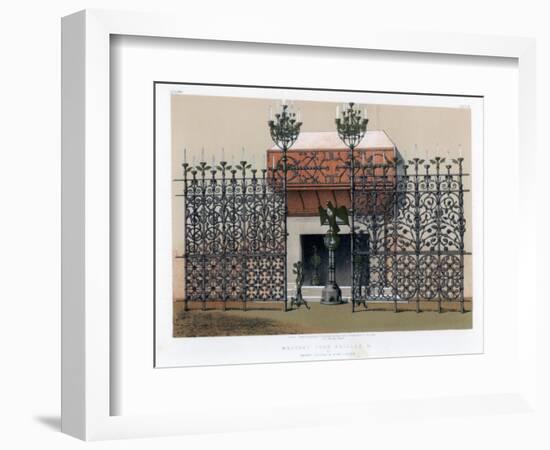 Wrought Iron Grilles, 19th Century-John Burley Waring-Framed Giclee Print
