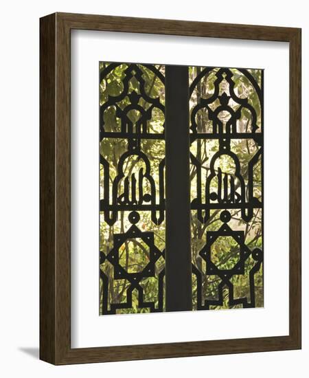 Wrought Iron Opening on to the Gardens of Reales Alcazares (Alcazar Palace Gardens), Seville-Guy Thouvenin-Framed Photographic Print