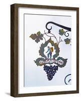 Wrought Iron Sign, Hautvillers, Vallee De La Marne, Champagne, Ardennes, France-Per Karlsson-Framed Photographic Print