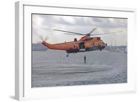 Ws-61 Sea King Helicopter of the German Navy, Kiel, Germany-null-Framed Photographic Print