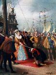 Queen Elizabeth I Knights Francis Drake on His Ship "Golden Hind" after His Round the World Voyage-W.s. Bagdatopulos-Art Print