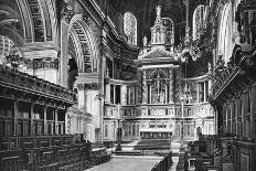 The Choir and Reredos, St Paul's Cathedral, 1908-1909-WS Campbell-Stretched Canvas
