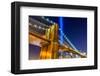 WTC Light over Brooklyn Bridge-null-Framed Art Print