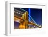 WTC Light over Brooklyn Bridge-null-Framed Art Print