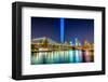 WTC Lights over New York City-null-Framed Art Print