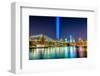 WTC Lights over New York City-null-Framed Art Print