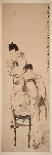 A Lady Gazing in the Mirror-Wu Changshuo-Giclee Print