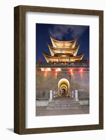 Wu Hua Gate at dusk, Dali, Yunnan, China-Ian Trower-Framed Photographic Print