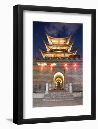 Wu Hua Gate at dusk, Dali, Yunnan, China-Ian Trower-Framed Photographic Print