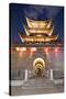 Wu Hua Gate at dusk, Dali, Yunnan, China-Ian Trower-Stretched Canvas