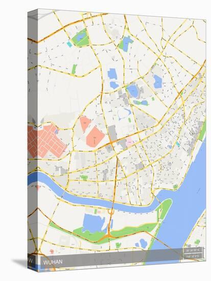 Wuhan, China Map-null-Stretched Canvas