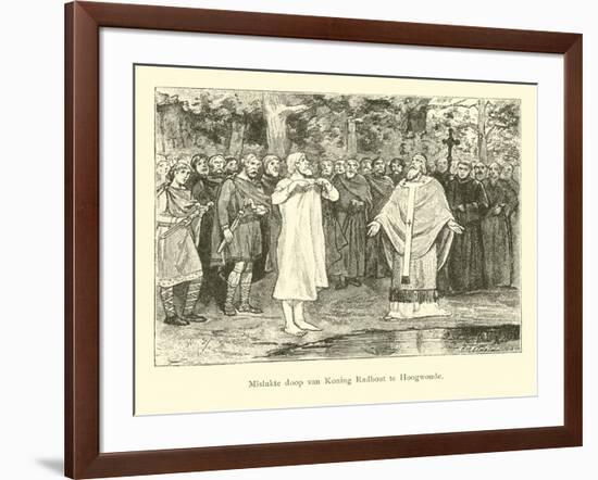 Wulfram Fails to Baptise Radbod, King of the Frisians-Willem II Steelink-Framed Giclee Print