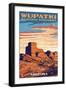 Wupatki National Monument, Arizona-Lantern Press-Framed Art Print