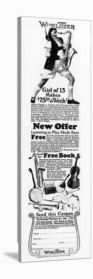 Wurlitzer Advertisement, 1925-null-Stretched Canvas