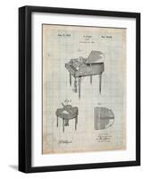 Wurlitzer Butterfly Model 235 Piano Patent-Cole Borders-Framed Art Print