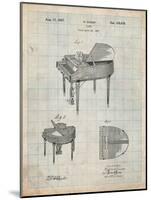 Wurlitzer Butterfly Model 235 Piano Patent-Cole Borders-Mounted Art Print
