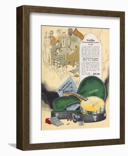 Wurlitzer Mandolin 1924-null-Framed Art Print