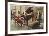 Wurlitzer Piano in Home-null-Framed Art Print