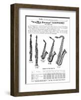 Wurlitzer Saxophones-null-Framed Art Print