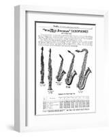 Wurlitzer Saxophones-null-Framed Art Print