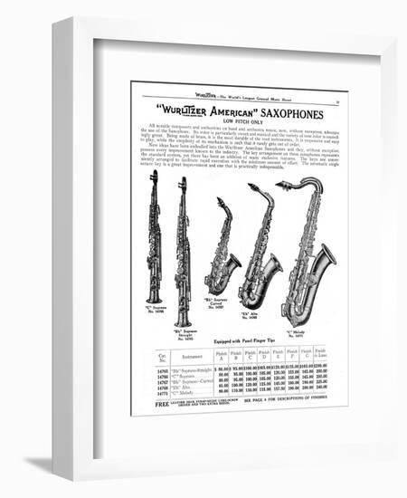 Wurlitzer Saxophones-null-Framed Art Print