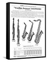 Wurlitzer Saxophones-null-Framed Stretched Canvas