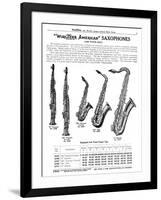 Wurlitzer Saxophones-null-Framed Art Print