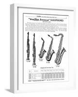 Wurlitzer Saxophones-null-Framed Art Print