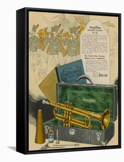 Wurlitzer Trumpet Outfit-null-Framed Stretched Canvas