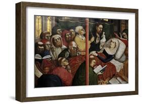 Wurzach Altarpiece, 1437. the Death of the Virgin by Hans Multscher (1400-1467)-Hans Multscher-Framed Giclee Print