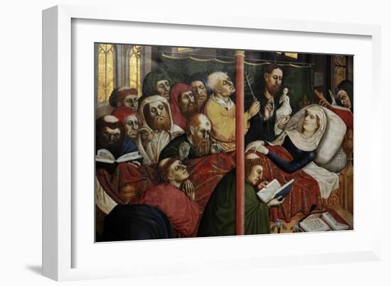 Wurzach Altarpiece, 1437. the Death of the Virgin by Hans Multscher (1400-1467)-Hans Multscher-Framed Giclee Print