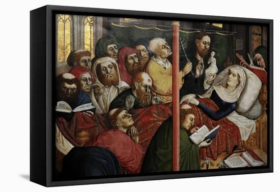 Wurzach Altarpiece, 1437. the Death of the Virgin by Hans Multscher (1400-1467)-Hans Multscher-Framed Stretched Canvas