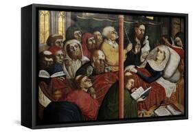 Wurzach Altarpiece, 1437. the Death of the Virgin by Hans Multscher (1400-1467)-Hans Multscher-Framed Stretched Canvas