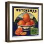 Wutchumna Brand - Lemon Cove, California - Citrus Crate Label-Lantern Press-Framed Art Print