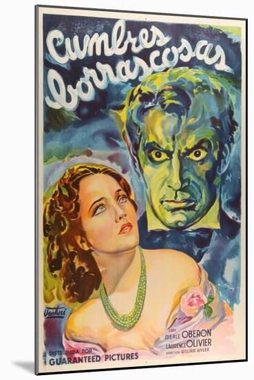 Wuthering Heights, Argentine Movie Poster, 1939-null-Mounted Art Print