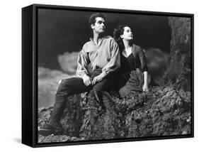 Wuthering Heights, Laurence Olivier, Merle Oberon, 1939-null-Framed Stretched Canvas