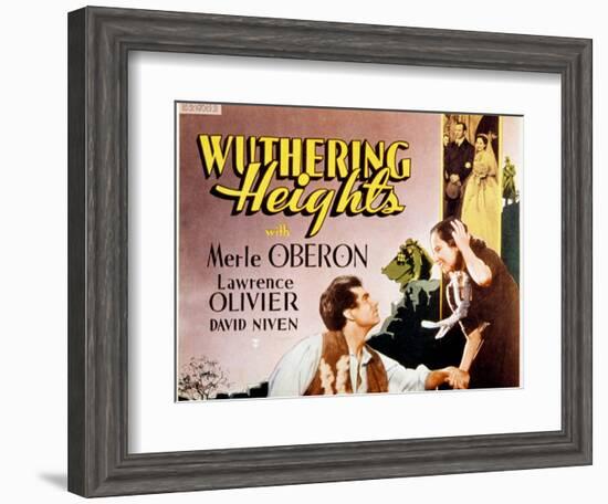 Wuthering Heights, Laurence Olivier, Merle Oberon, 1939-null-Framed Art Print