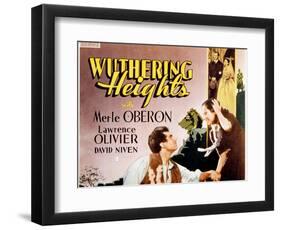 Wuthering Heights, Laurence Olivier, Merle Oberon, 1939-null-Framed Art Print