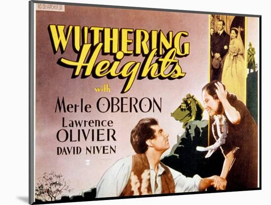 Wuthering Heights, Laurence Olivier, Merle Oberon, 1939-null-Mounted Art Print