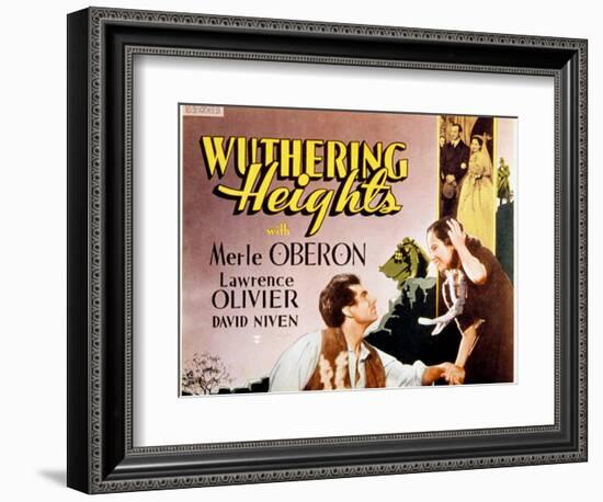 Wuthering Heights, Laurence Olivier, Merle Oberon, 1939-null-Framed Art Print