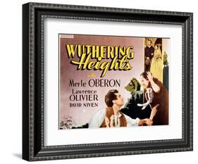 Wuthering Heights, Laurence Olivier, Merle Oberon, 1939-null-Framed Art Print