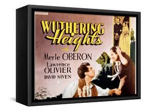 Wuthering Heights, Laurence Olivier, Merle Oberon, 1939-null-Framed Stretched Canvas