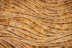 Nature Background of Brown Handicraft Weave Texture Bamboo Surface-wuttichok-Photographic Print