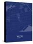 Wuxi, China Blue Map-null-Stretched Canvas